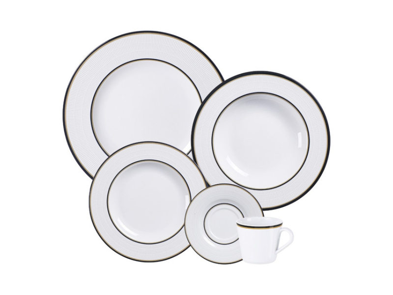 Aparelho De Jantar Tramontina Sienna Em Porcelana 20 Peças