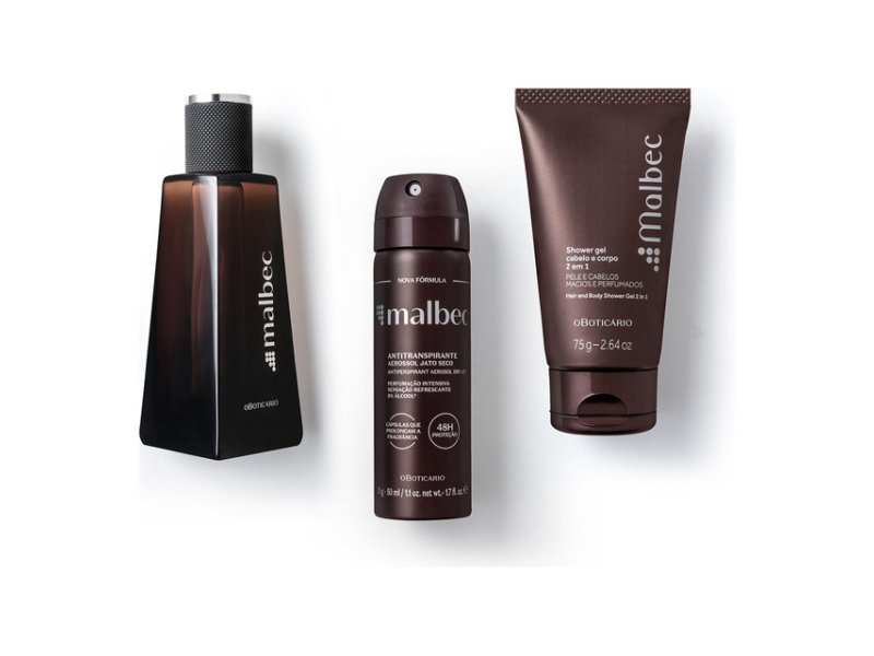 Presente Malbec Masculino O Boticário 3 Itens 50 Ml