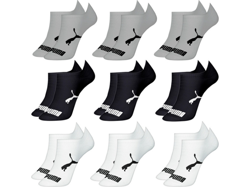 Kit 9 Pares Meias Puma Sapatilha Cano Baixo Original Algodão